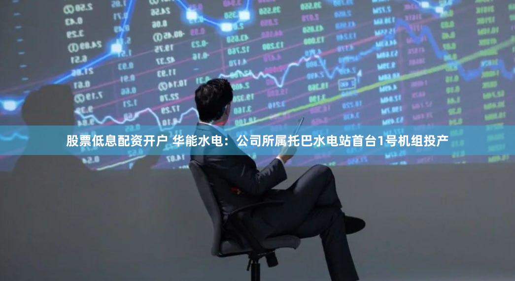 股票低息配资开户 华能水电：公司所属托巴水电站首台1号机组投产