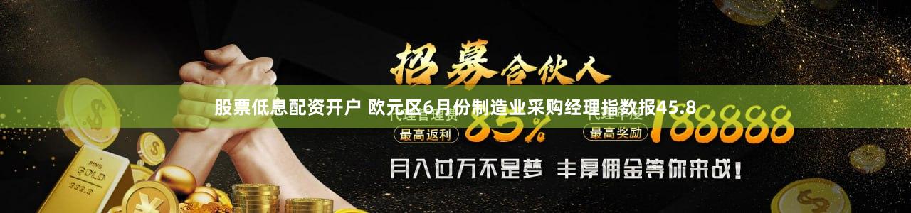 股票低息配资开户 欧元区6月份制造业采购经理指数报45.8