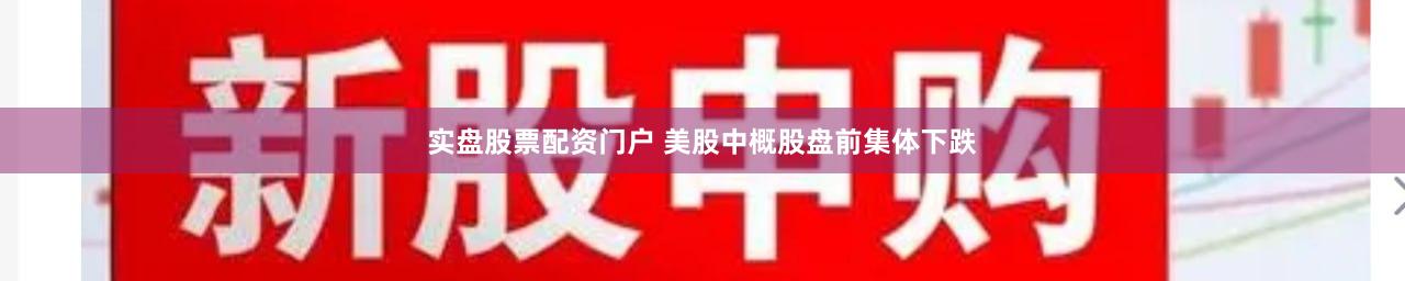 实盘股票配资门户 美股中概股盘前集体下跌