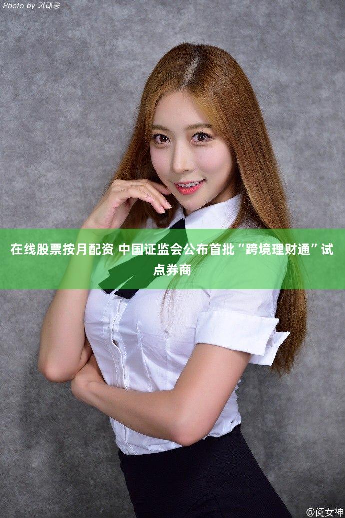 在线股票按月配资 中国证监会公布首批“跨境理财通”试点券商