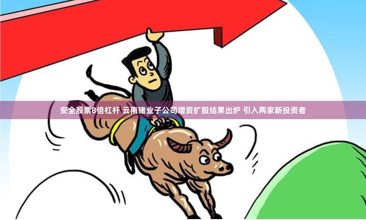 安全股票8倍杠杆 云南锗业子公司增资扩股结果出炉 引入两家新投资者